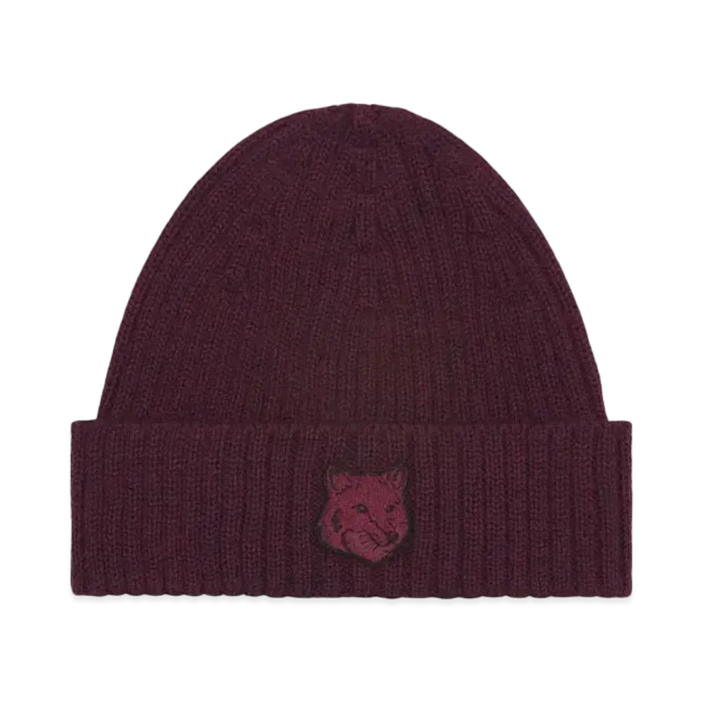 Maison Kitsune Bold Fox Head Beanie "Redstar"