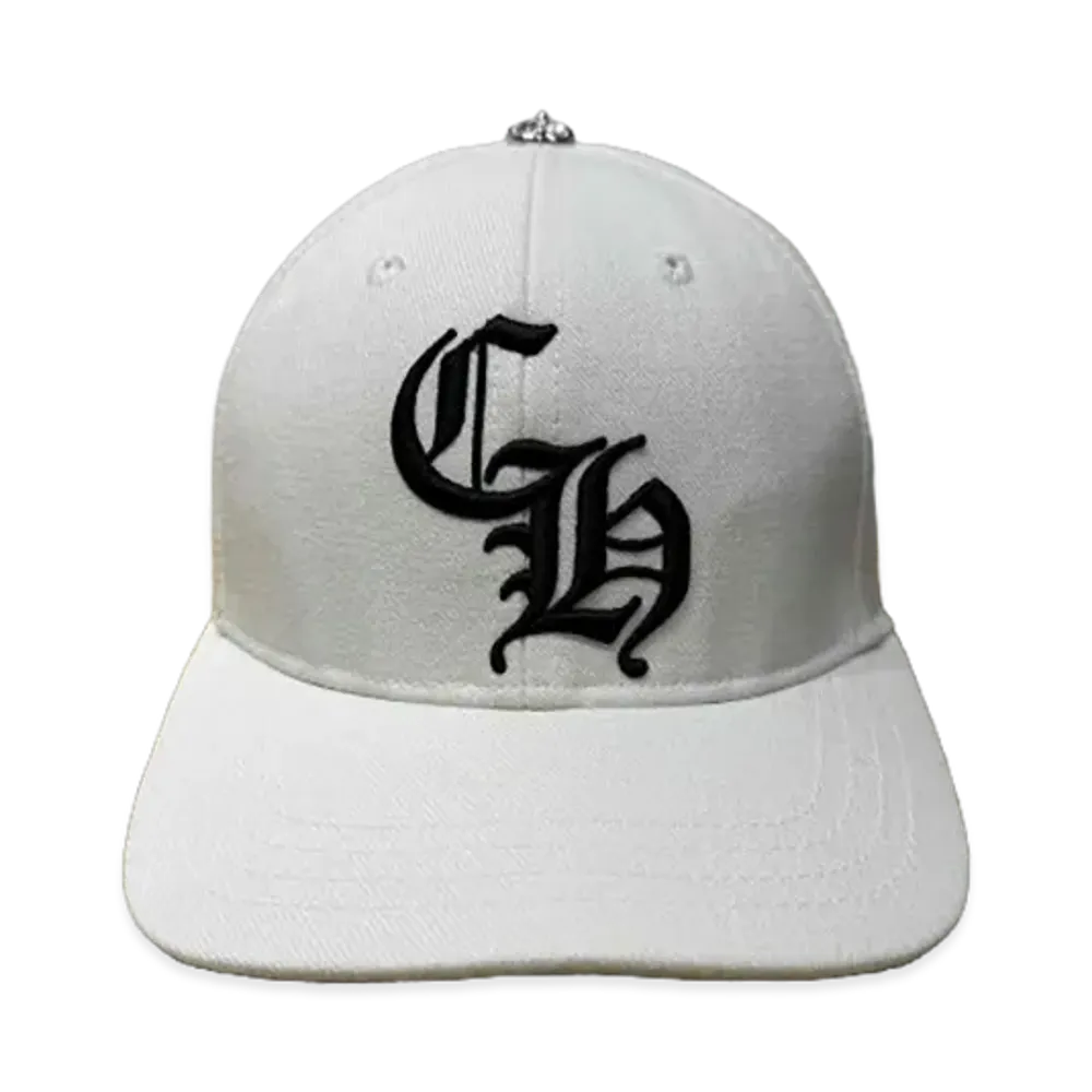 Chrome Hearts WOOL CH Logo Baseball Cap "White"