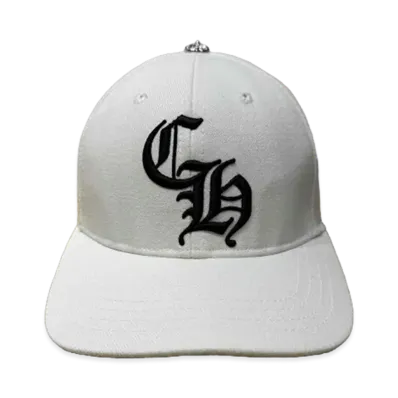 Chrome Hearts WOOL CH Logo Baseball Cap "White"