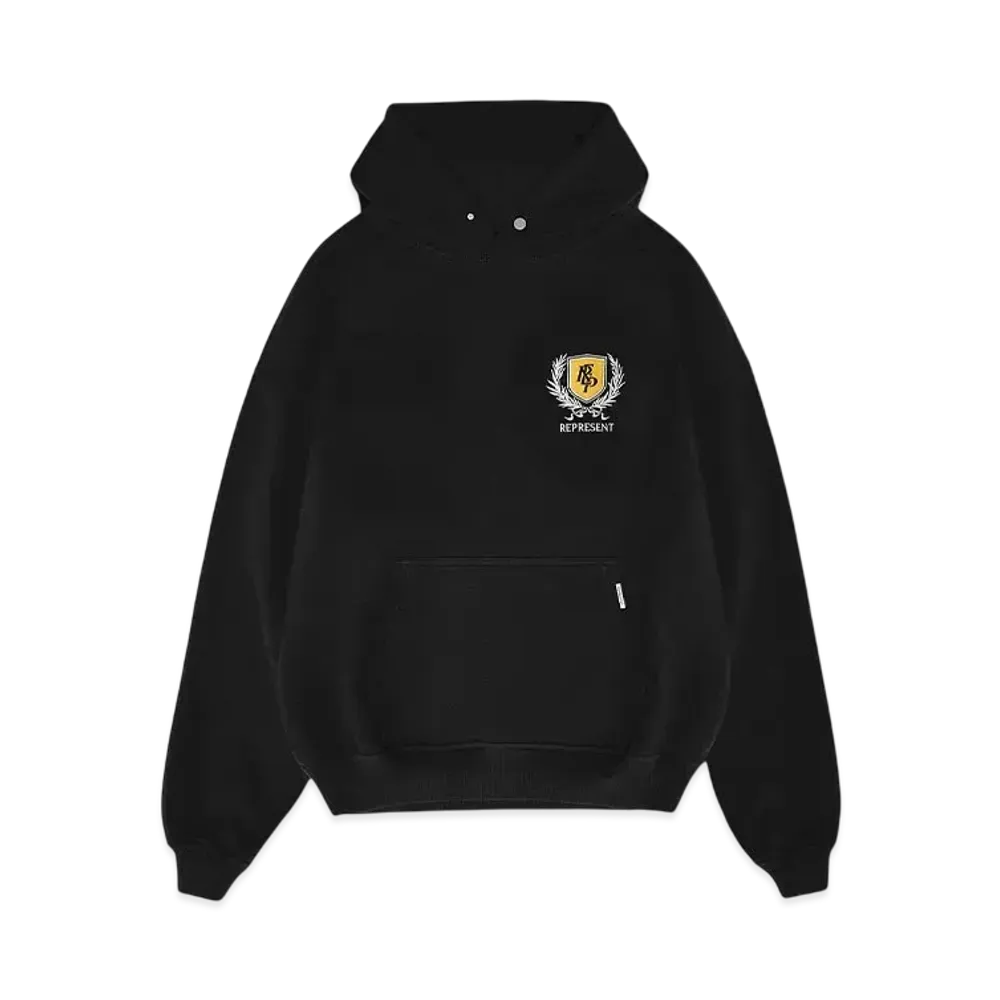 REPRESENT Crest Hoodie "Vintage Black"