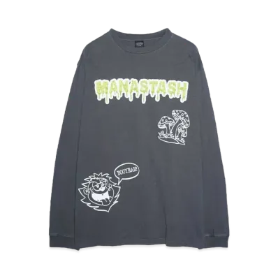 MANASTASH PUMICE L/S TEE MUSHROOM "BLACK"