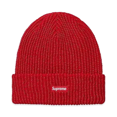 Supreme Reflective Loose Gauge Beanie "Red"