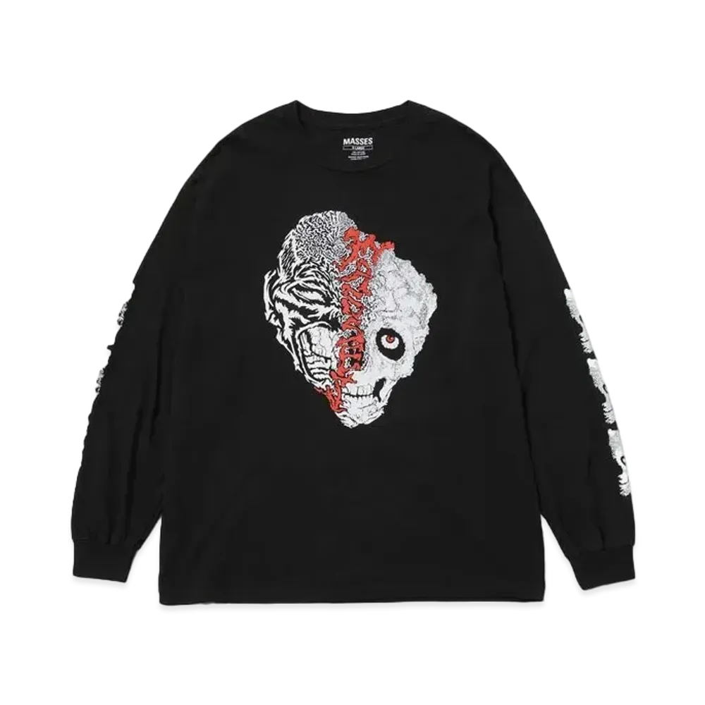 MASSES T-SHIRT L/S SPLIT "BLACK"