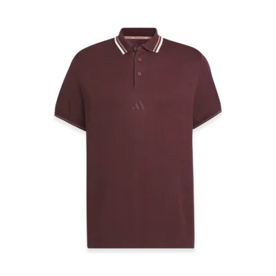 adidas Golf Beyond The Course Loose Fit Knit Short-Sleeve Polo "Aurora Ruby"