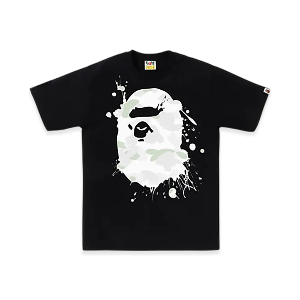 A BATHING APE City Camo Painting Ape Head Tee "Black"
