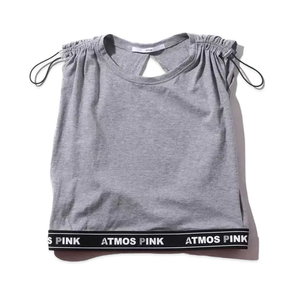 atmos pink Back Twist Sleeveless Tops "Gray"
