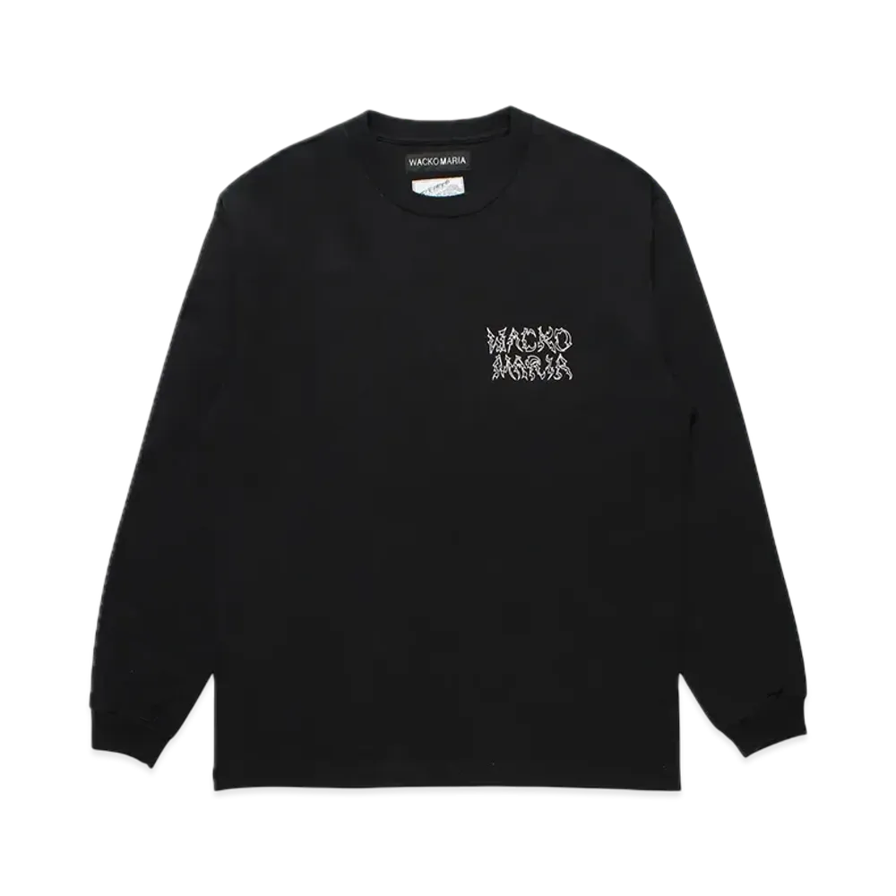 WACKO MARIA x NECKFACE Washed Heavy Weight Long Sleeve T-Shirt "Black"