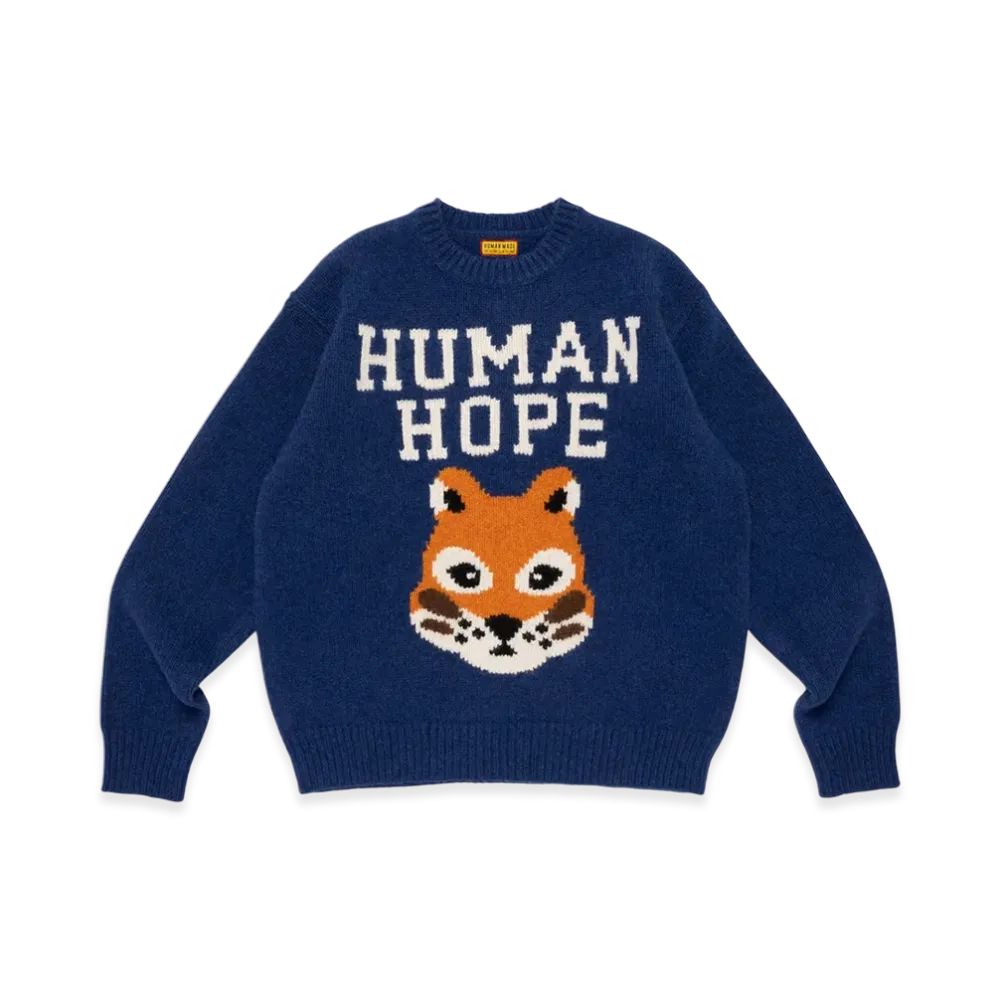 HUMAN MADE x j-hope of BTS HUMAN HOPE Low Gauge Knit "Navy"