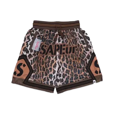 SAPEur Basket Shorts "Leopard Brown"