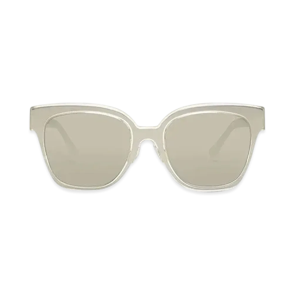 CHARLES & KEITH Metallic Square Sunglasses "Silver"