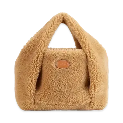 TOD'S Shirt Shopping Bag In Sheepskin Mini "Brown"