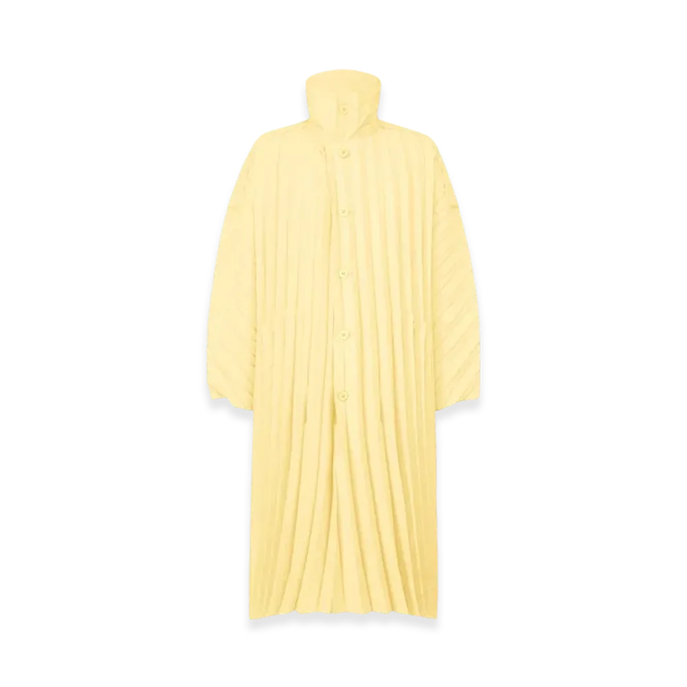 HOMME PLISSE ISSEY MIYAKE Edge Coat Light "Light Yellow"