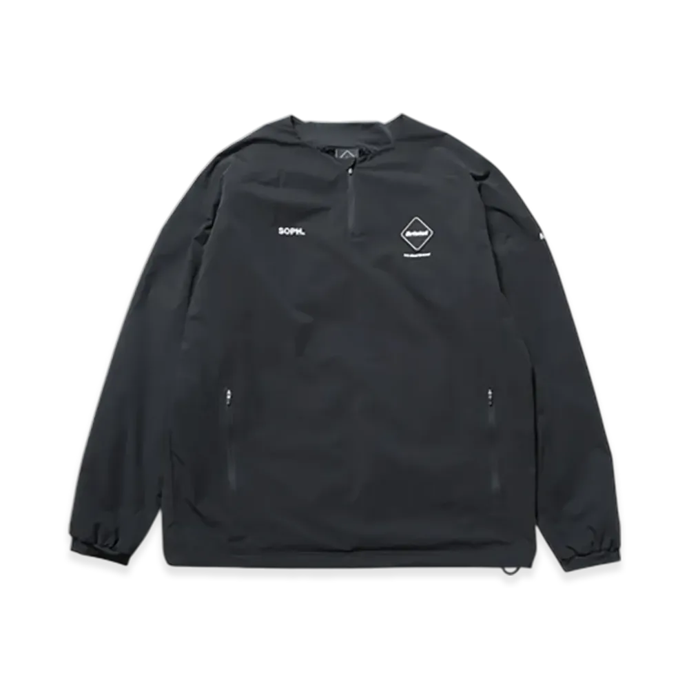 F.C.Real Bristol Thermal-Lining Quarter-Zip Piste "Black"