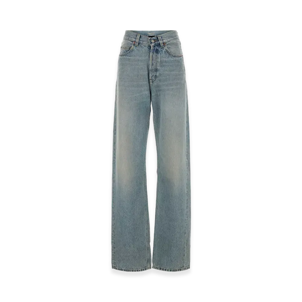 Saint Laurent Women's Wide-Leg Jeans "Denim"