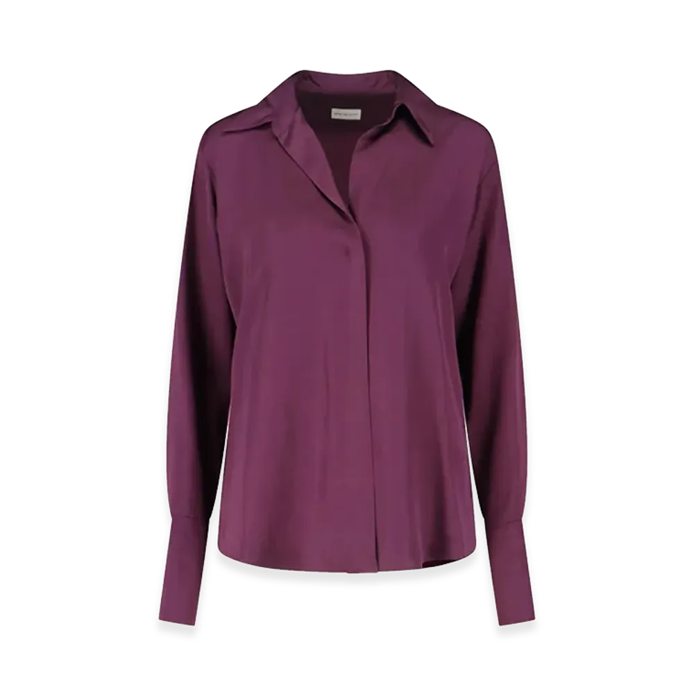 DRIES VAN NOTEN Women's Viscose Shirt "Purple"