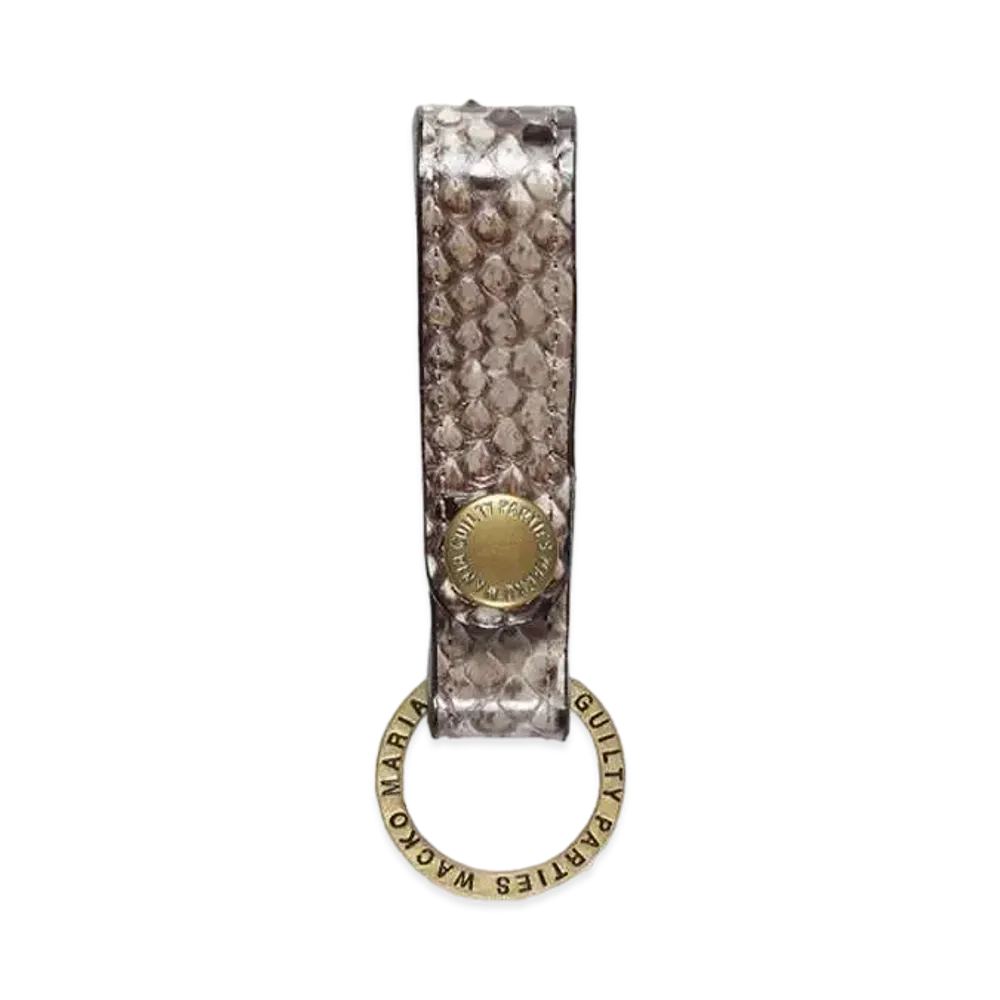 WACKO MARIA Python Leather Key Holder "White"