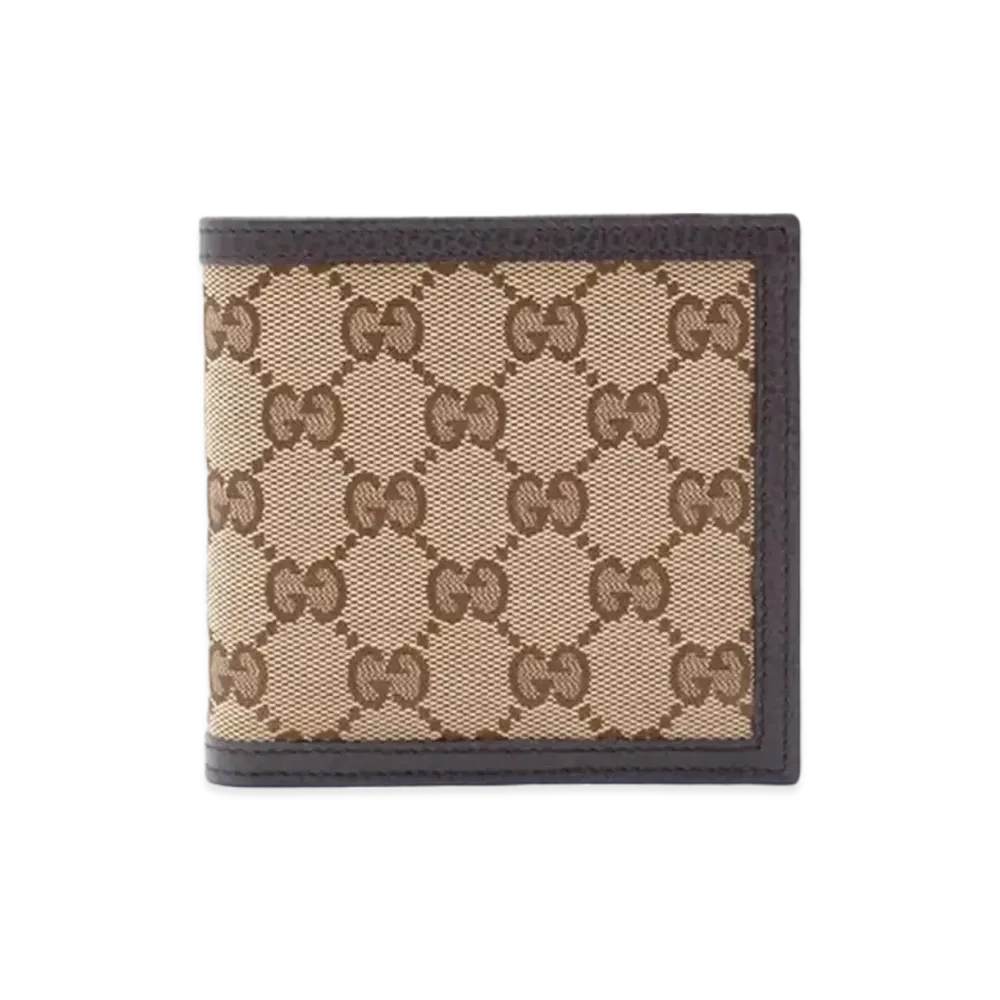 GUCCI GG Canvas Bi-fold Wallet "Beige/Brown"