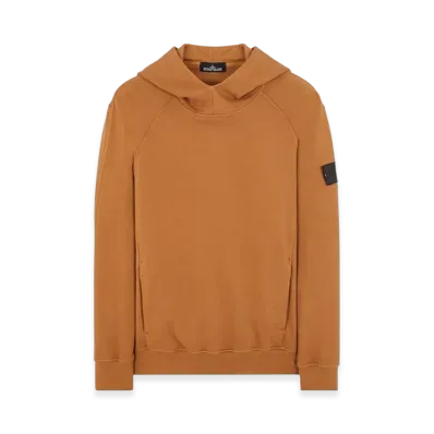 Stone Island Shadow Project 60219 Embroidery Cotton Fleece Hooded Sweatshirt - 23SS "Tobacco"