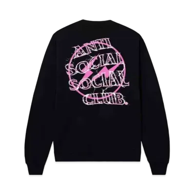 ANTI SOCIAL SOCIAL CLUB x FRAGMENT Bolt Crewneck "Black Pink"