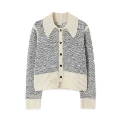 Paul Smith Women's Boucle Knit Blouson "Ecru"