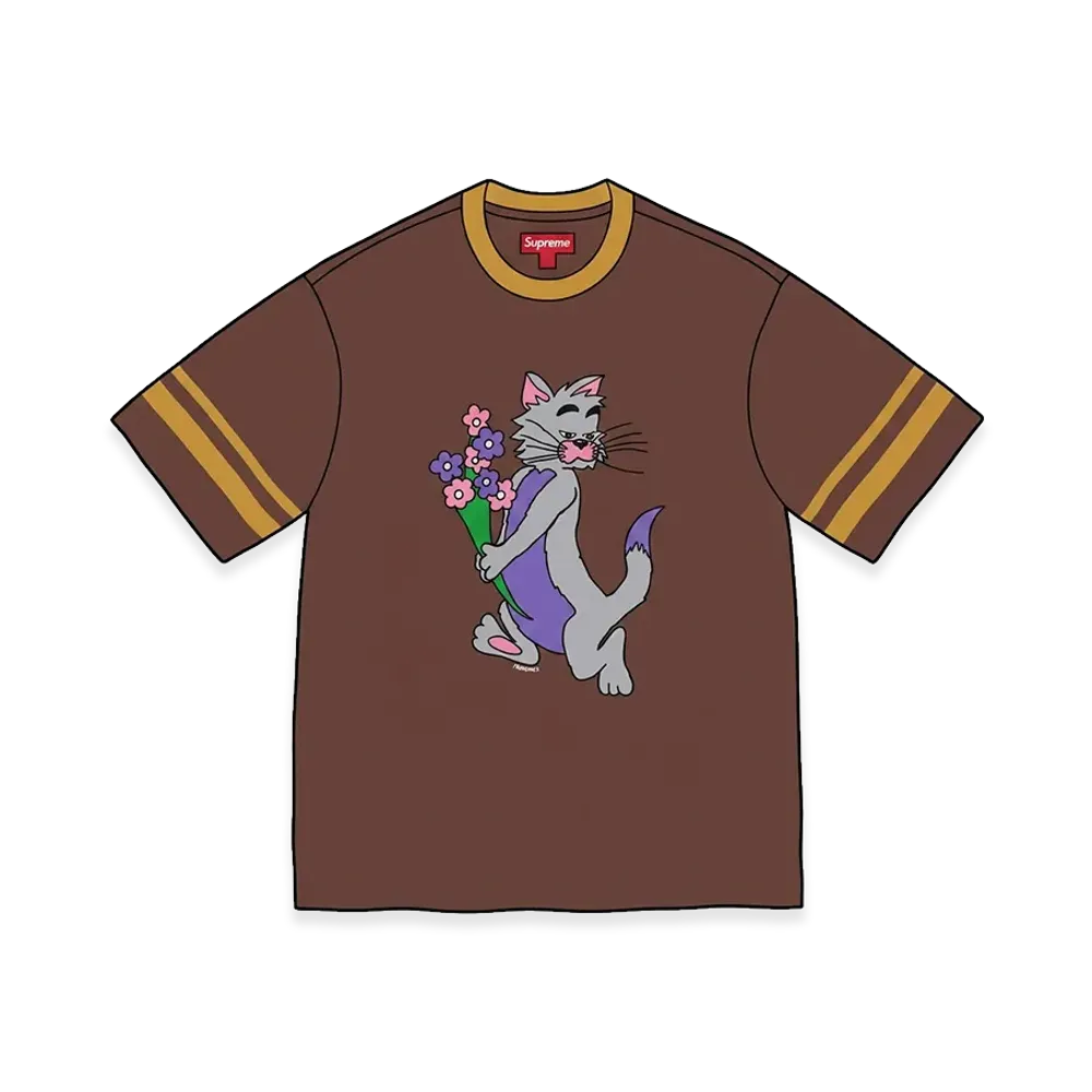Supreme Glitter Cat S/S Top "Brown"