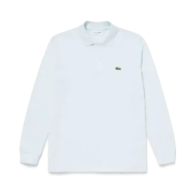 LACOSTE Original Fit Long Sleep Polo Shirt "Light Blue"