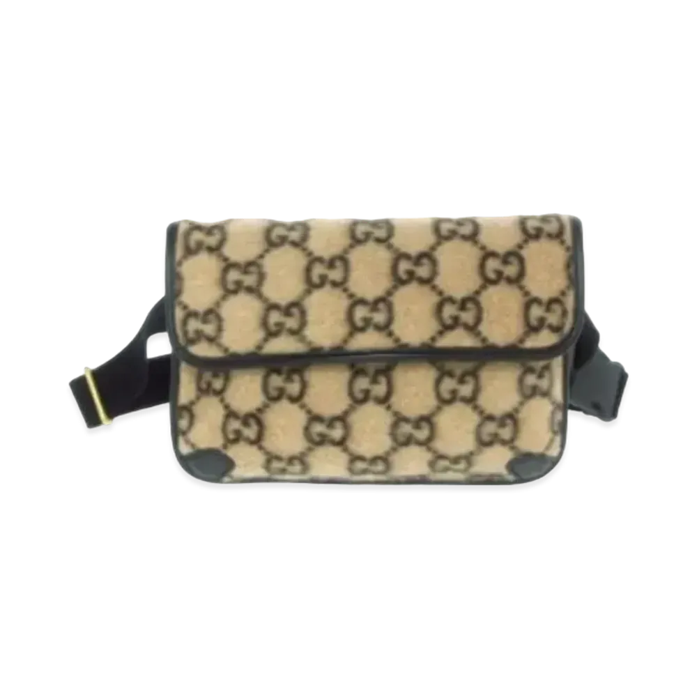 GUCCI GG Wool Waist Bag "Beige"