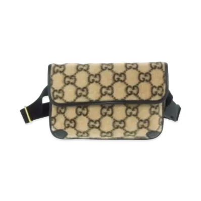GUCCI GG Wool Waist Bag "Beige"