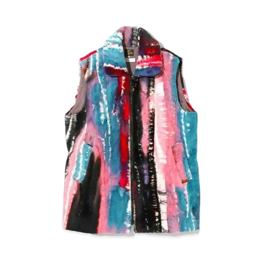 Needles Bomber Vest - Fur Fleece "Blue"