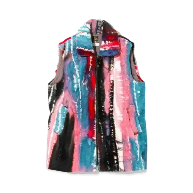 Needles Bomber Vest - Fur Fleece "Blue"