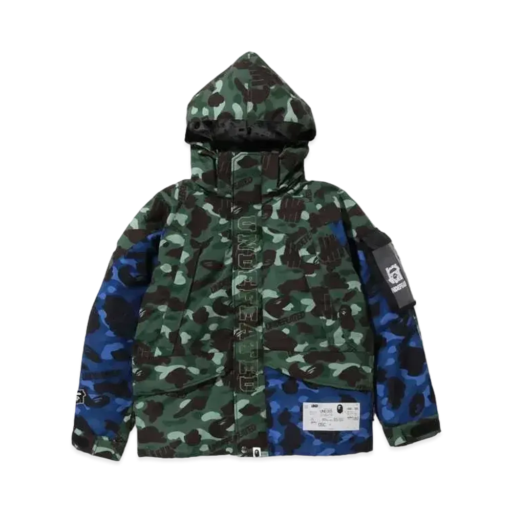 A BATHING APE x UNDEFEATED Color Camo Snowboard Down Jacket BAPE Limited Ver. "Green"