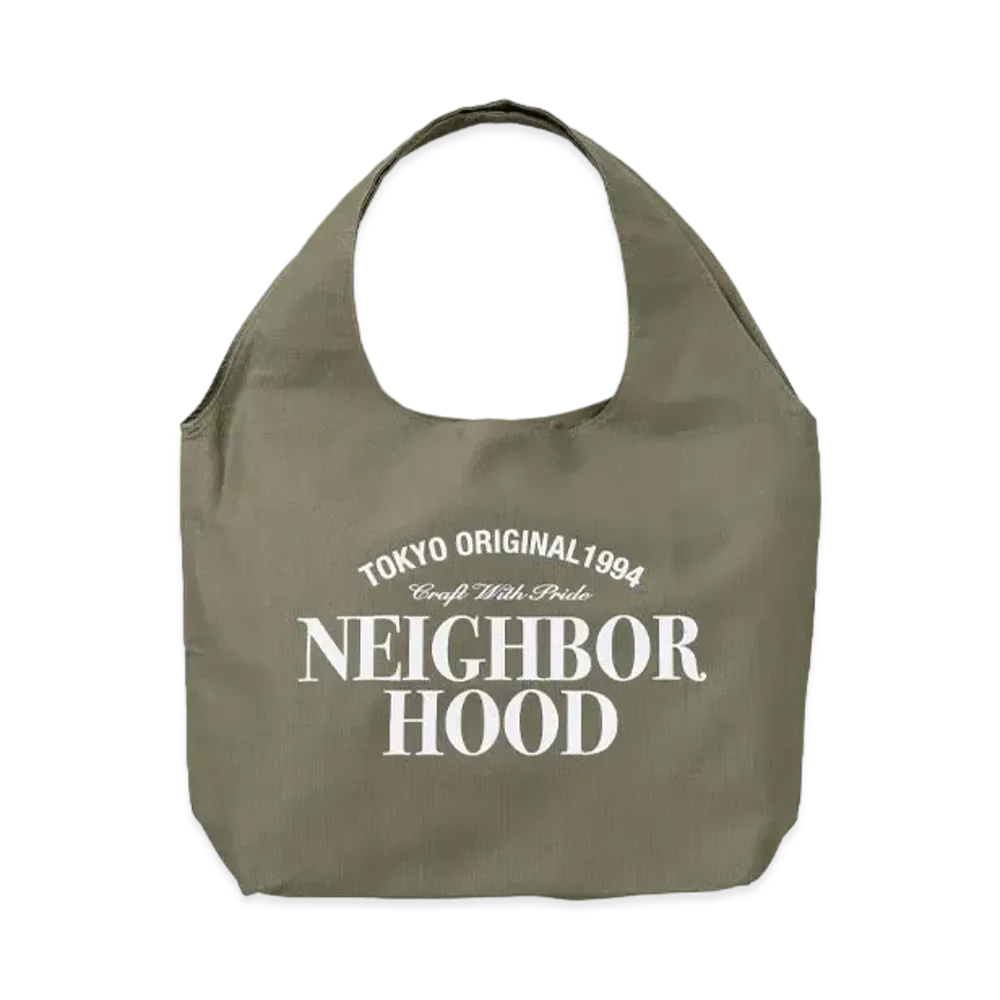 NEIGHBORHOOD Logo Tote Bag "Olive Drab"