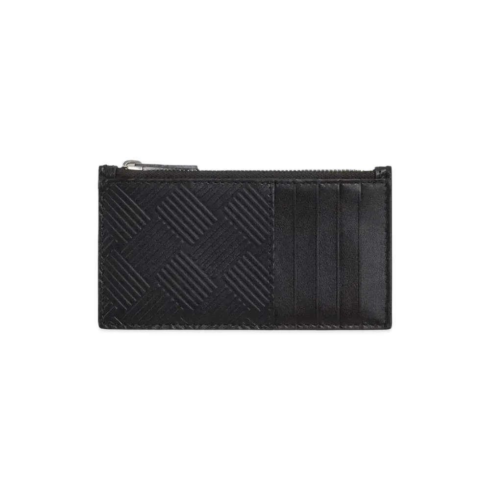 Bottega Veneta Zipped Card Holder "Black"