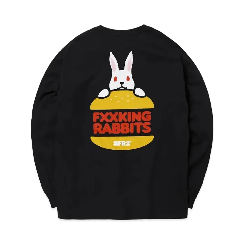 FR2 Rabbit Burger Longsleeve T-Shirt "Black"