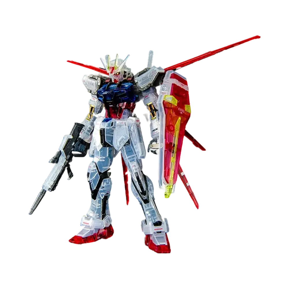 BANDAI "REAL GRADE" -MOBILE SUIT GUNDAM SEED- RG 1/144 Ale Strike Gundam & Sky Grasper Launcher/Sword Pack Set [Clear Color] Gundam Base Limited
