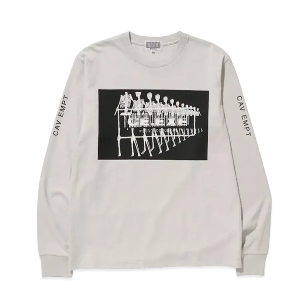 Cav Empt (C.E) SKEL LONG SLEEVE T "Grey"