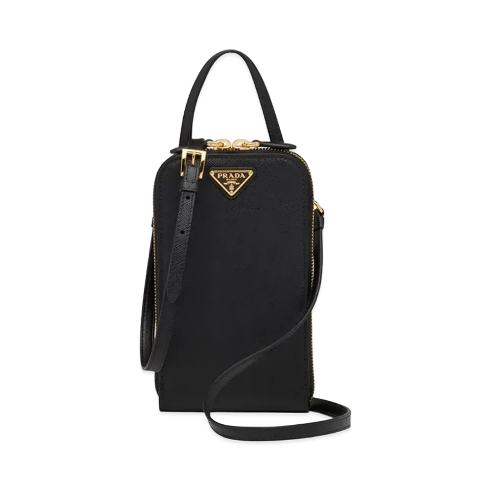PRADA Saffiano Leather Mini Bag "Black"