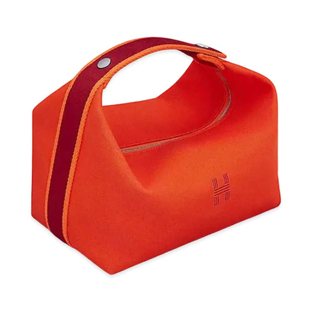 Hermes Brid a Black Pouch GM ”Orange Feu”