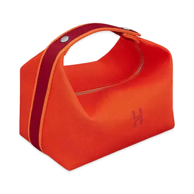 Hermes Brid a Black Pouch GM ”Orange Feu”