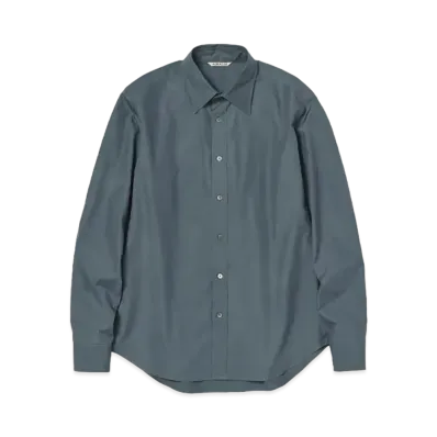 AURALEE High Count Finx Ox Shirt "Dark Blue"