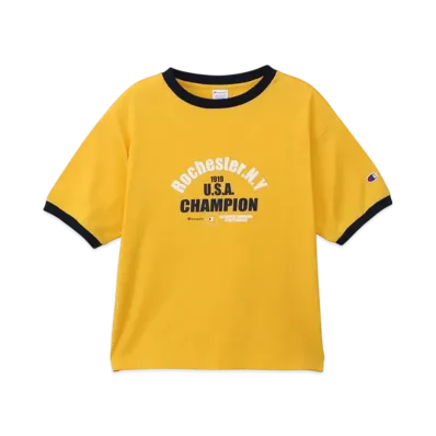 Champion Women's Short Sleeve Ringer T-Shirt 25SS "Retro Yellow"