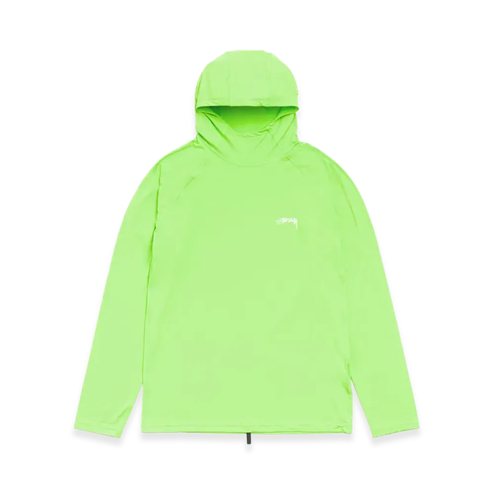 Stussy Hooded Rash Guard "Lime"