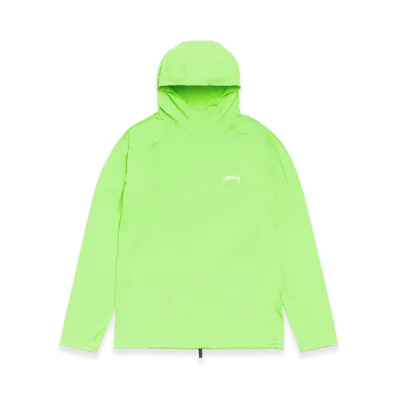 Stussy Hooded Rash Guard "Lime"