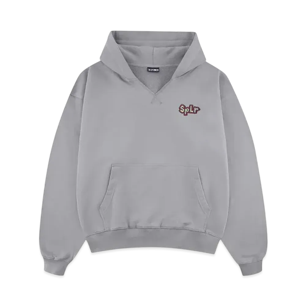SPLR Crayon Logo Embroidery Hoodie "Grey"