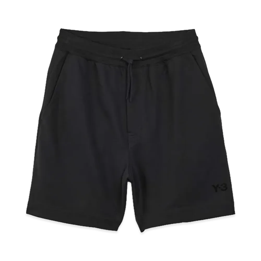 Y-3 French Terry One-Point Logo Waist Cord Shorts "Black"