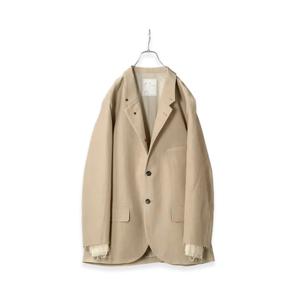 ANCELLM Layered Tailored Jacket "Beige"