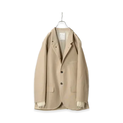 ANCELLM Layered Tailored Jacket "Beige"