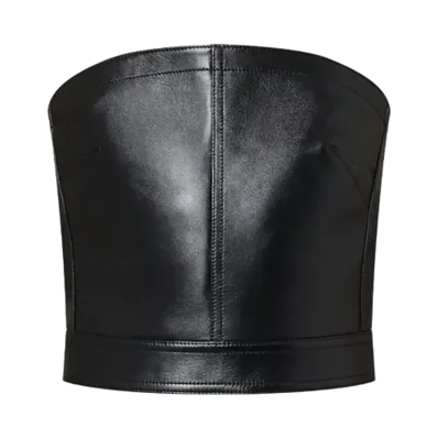 Louis Vuitton x Yayoi Kusama Buttons Leather Bustier "Noir"