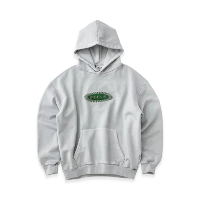 FEELS. Pigment Dye Hoodie "Light Gray"