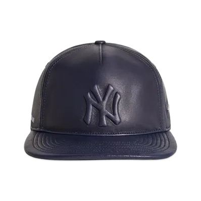 Kith x Giorgio Armani & Ronnie Fieg for '47 Soft Leather SL Hitch Cap "Blue Navy"